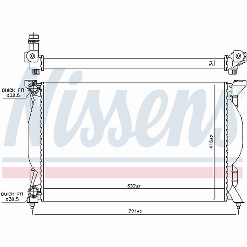 Radiator for audi 8 t - for,