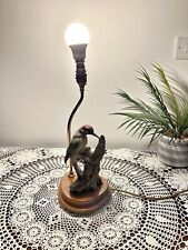 Vintage Capodimonte Signed Florence  Bird Table Lamp