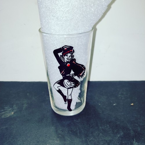 1962 drink glass pin - drink, women