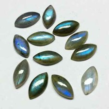 Labradorite Gemstone 5x10mm Marquise Cabochon Natural - 5 Pieces