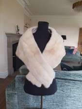 Mink Stole Cape Shawl Scaff Bolero Jacket Wrap Real Fur Visone Nerz Visón