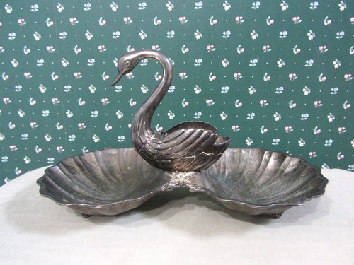 Vintage silver plated - vintage, swan