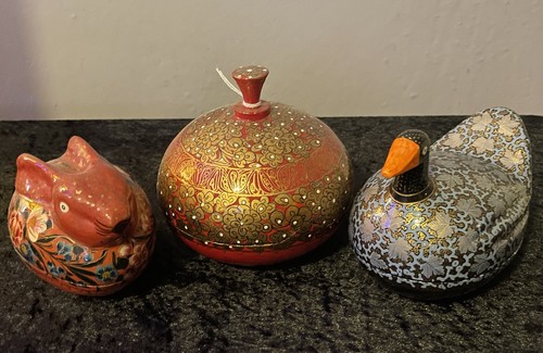 Kashmiri trinket boxes duck - kashmiri,