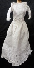 OLD DRESS FOR ANTIQUE DOLL, DOLL CLOTHING, DOLL OUTFIT, DOLL'S DRESS c.1910