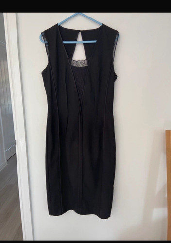 Reiss black sleeveless pencil - black,