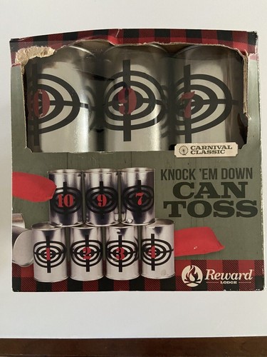 Knock down can toss target - knock,