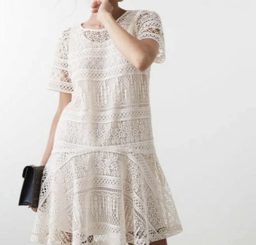 Reiss linda cream dress - , with