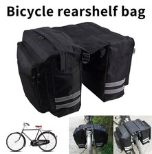 MTB Rear Seat Trunk Rack Pack Waterproof Double Panniers Bags Bike Bicycle Bag~
