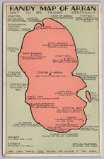 Handy Map of ARRAN Postcard