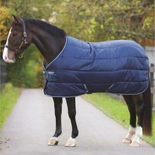Amigo 100g Stable Insulator Lite Horse Equestrian Indoor Rug - Navy/White