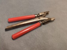 Vintage 1950s Pair Of Curling Tongs Orange Folding Handles