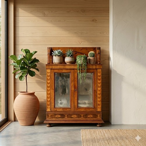 Antique cupboard cherrywood - antique,