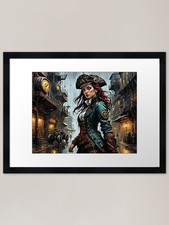 Steam Punk Scene Framed Art