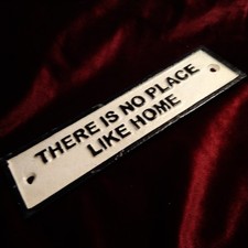 Cast Iron There Is No Place Like Home Plaque Sign Garden 22cms New 