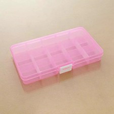 3 x Transparent 15 Removable Section Compartment Organiser Box Plastic divider