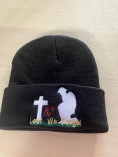 Black Beanie Hat Embroidered Remembrance Day