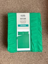 George Home Green Seersucker Designed Double Duvet Set
