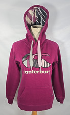 CANTERBURY UGLIES Hoodie Purple Long Sleeve Hooded Top Embroidered UK 8