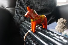 Vtg Swedish Orange Dala Horse