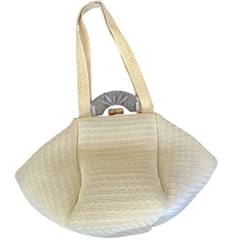 Vintage 1950 yellow woven - vintage, 1950's