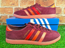 ADIDAS ORIGINALS AMSTERDAM TRAINERS SIZE 9 MAROON RED / ORANGE , SIZE?