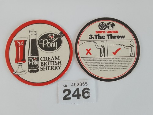 Vintage beer mats pony - mats,