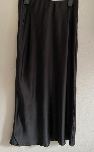 Zara black satin midi - zara, slip