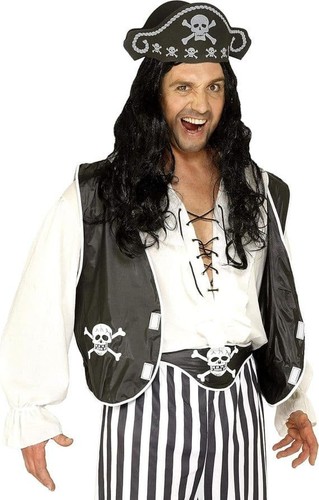 Mens pirate costume set hat - pirate,