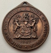 1947 SOUTH AFRICA ROYAL VISIT GEORGE 6th SOUVENIR COMMEMORATIVE MEDAL