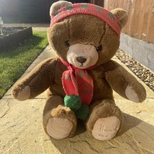 Rare Harrods Christmas Bear 1987 - brown 18 inches ?? in great condition !