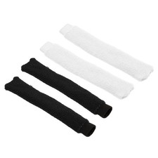 4Pcs Nylon Badminton Racket Towel Grip Anti-Skid Sweatband, Black/White