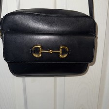 Gucci 1955 Horsebit Camera/Crossbody Bag｜Black Leather & Gold Hardware good con