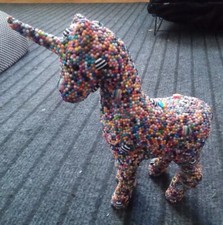 Unicorn Jelly GEM ENCRUSTED  Ornament Figurine Statue Figure Gift 25x20x7cm