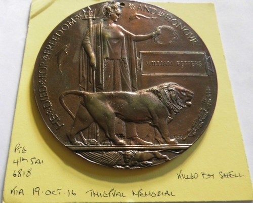 Death plaque william peffers - death,