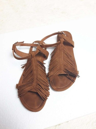 Brown boho fringe - boho,