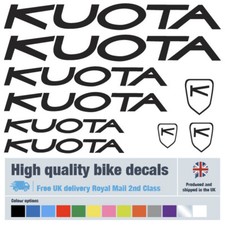 Kuota bike decals labels with