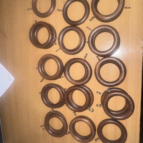 Solid wooden curtain rings - wooden,