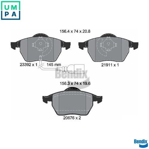 Brake pad set - brake, disc