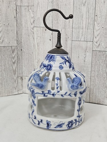 Vtg chinoiserie blue white - blue,