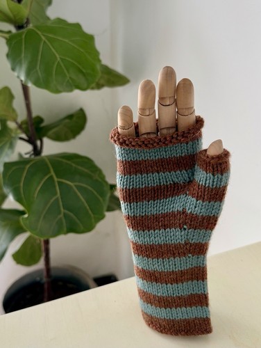 Hand knitted fingerless - hand,