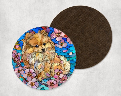 Pomeranian dog cherry blossom - cherry,