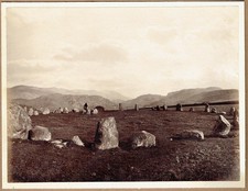 Castlerigg Stone Circle, Keswick, Lake district. Large 1880s albumen photograph