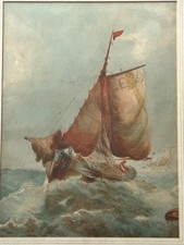 Antique Seascape Watercolour