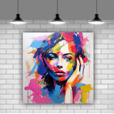 Face portrait wall art print