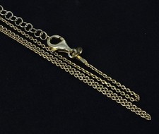DYADEMA ITALY 925 GOLD PLATED Cable Trace Chain Necklace, 18" 2.70g - BD4