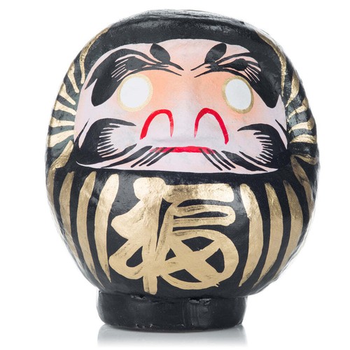 Black japanese daruma - daruma, doll