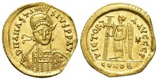Byzantium - Anastasius - 491-518 AD Solidus Constantinople