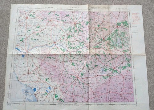 Original ww2 1942 raf map - raf, of