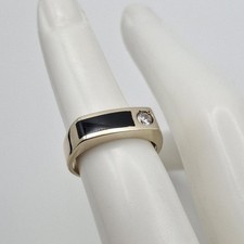 Vintage 14K Yellow Gold Black