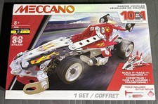 MECCANO, 10-in-1 Racing Vehicles Cars Planes  Model Building Kit with 225 Parts 